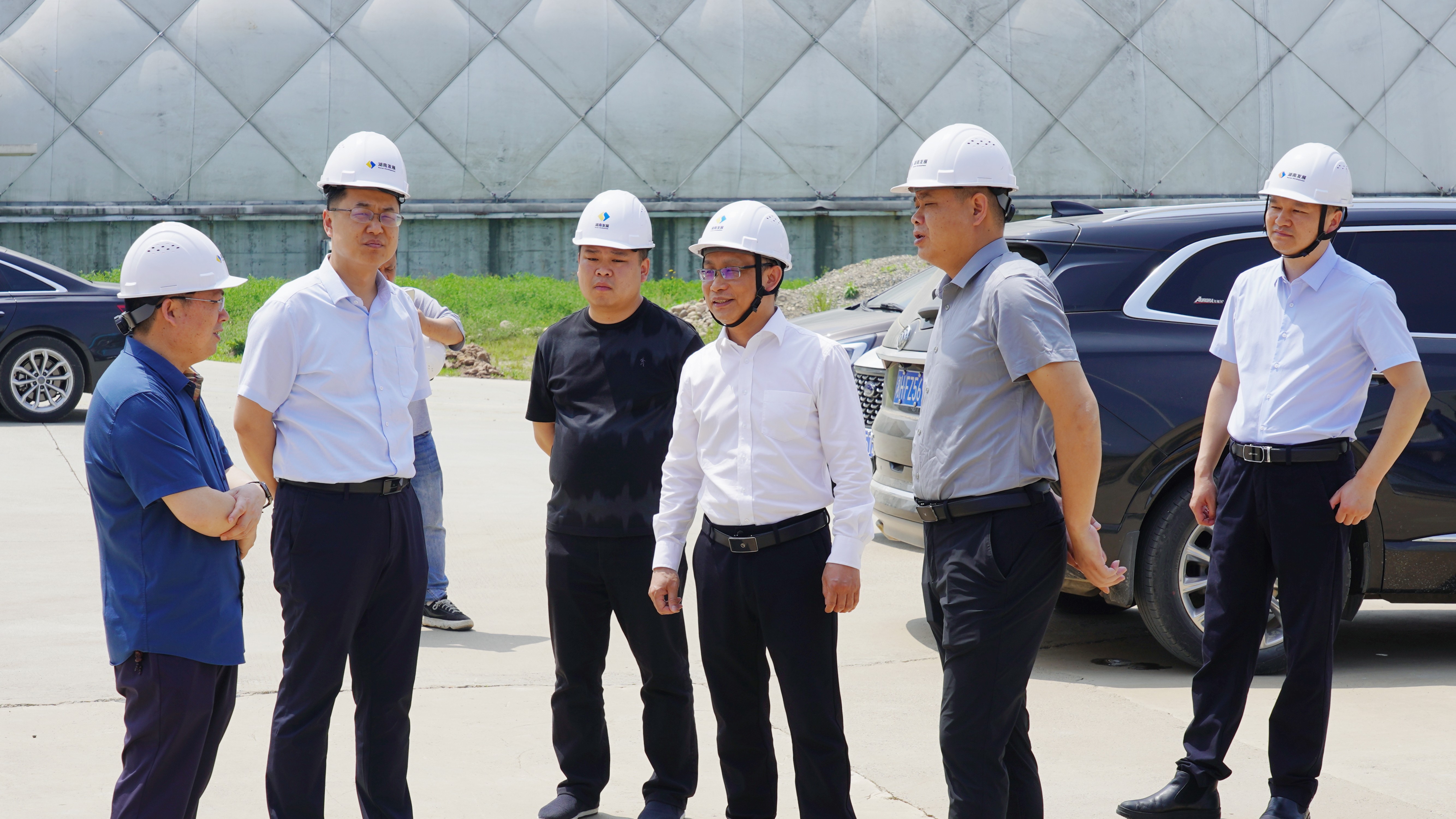 益陽(yáng)市發(fā)改委一行調(diào)研湖南發(fā)展機(jī)制砂項(xiàng)目